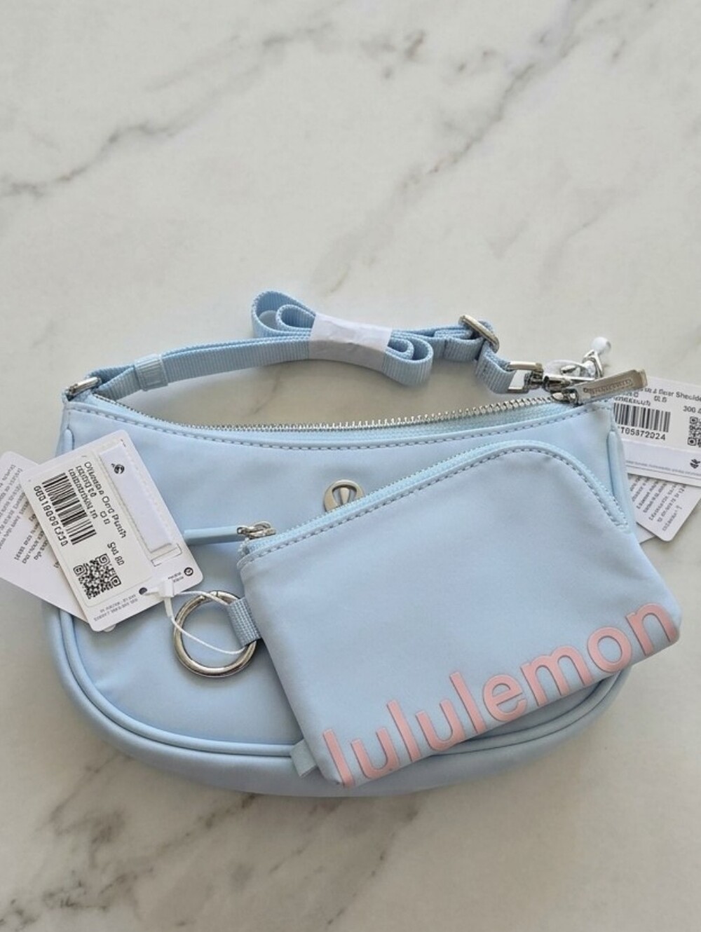 Lululemon SET City Essentials Mini Shoulder bag & Wallet Foam Cloud Blue